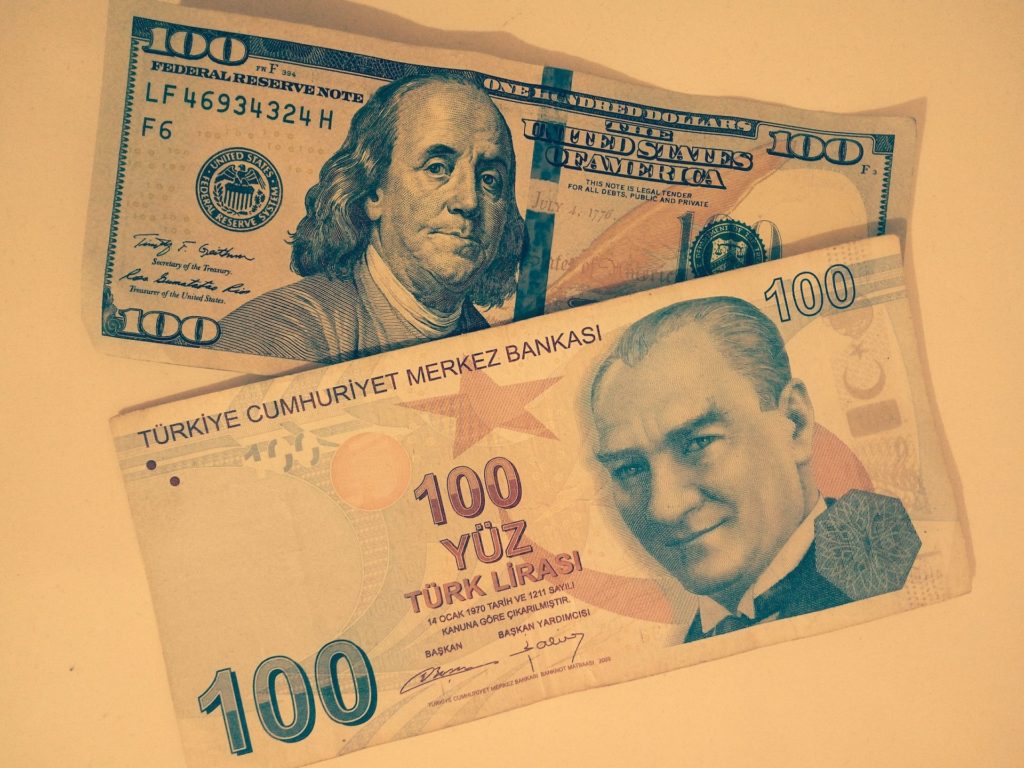 Dollar and Turkish lira