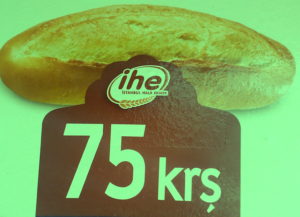 Istanbul's Public Bread Subsidy advertisement for a loaf of bread for about $0.13