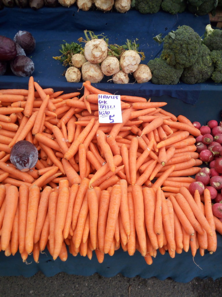 Carrot prices in Istanbul, Turkey May 2020